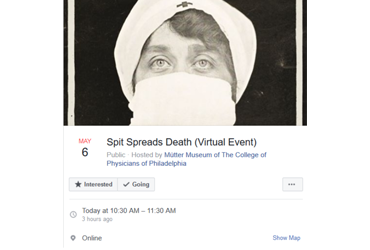 May 6 2020: Spit Spreads Death (Virtual Event)
